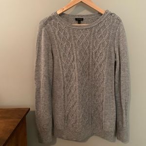 Talbots Gray Lambswool Sweater